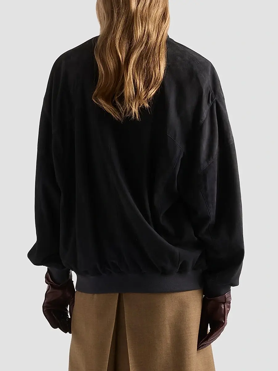 Prada Women's Suede Blouson Jacket | Thumbnail 4