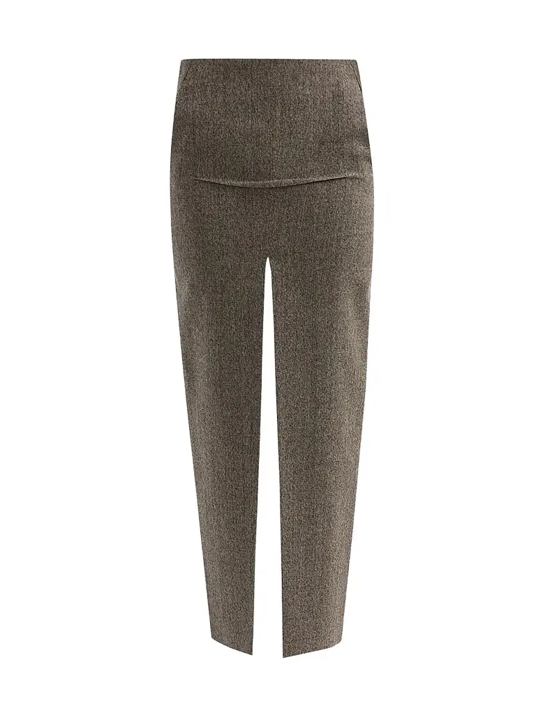 Rick Owens Women's Sliced Wool Maxi Skirt - Black Melange | Image 1 Rick Owens Women's Sliced Wool Maxi Skirt - Black Melange | Image 1