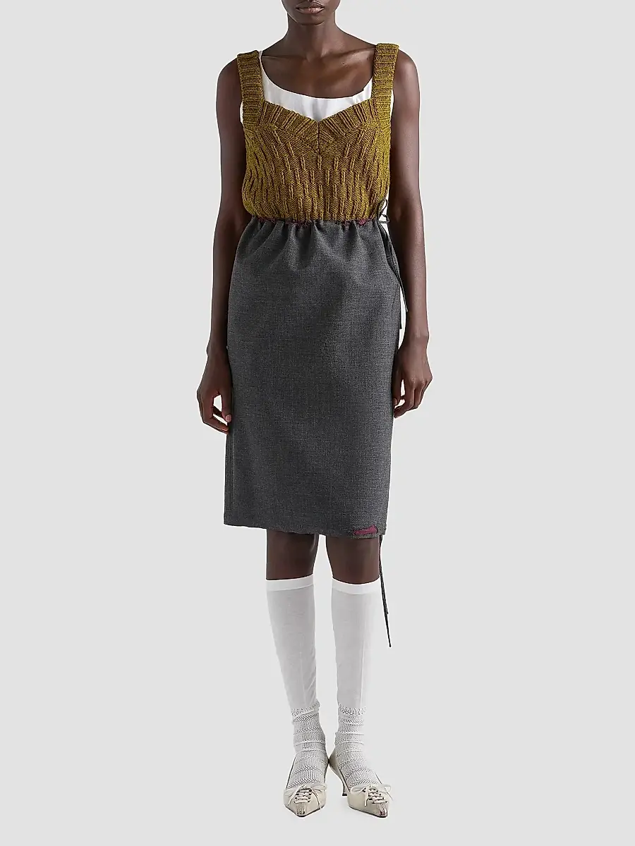 Prada Women's Wool and Alpaca Top - Green | Thumbnail 2 Prada Women's Wool and Alpaca Top - Green | Thumbnail 2