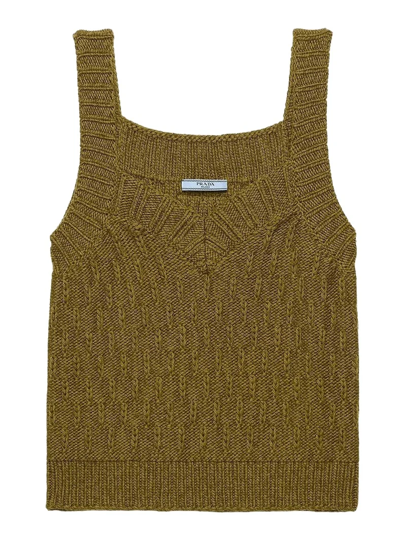 Prada Women's Wool and Alpaca Top - Green