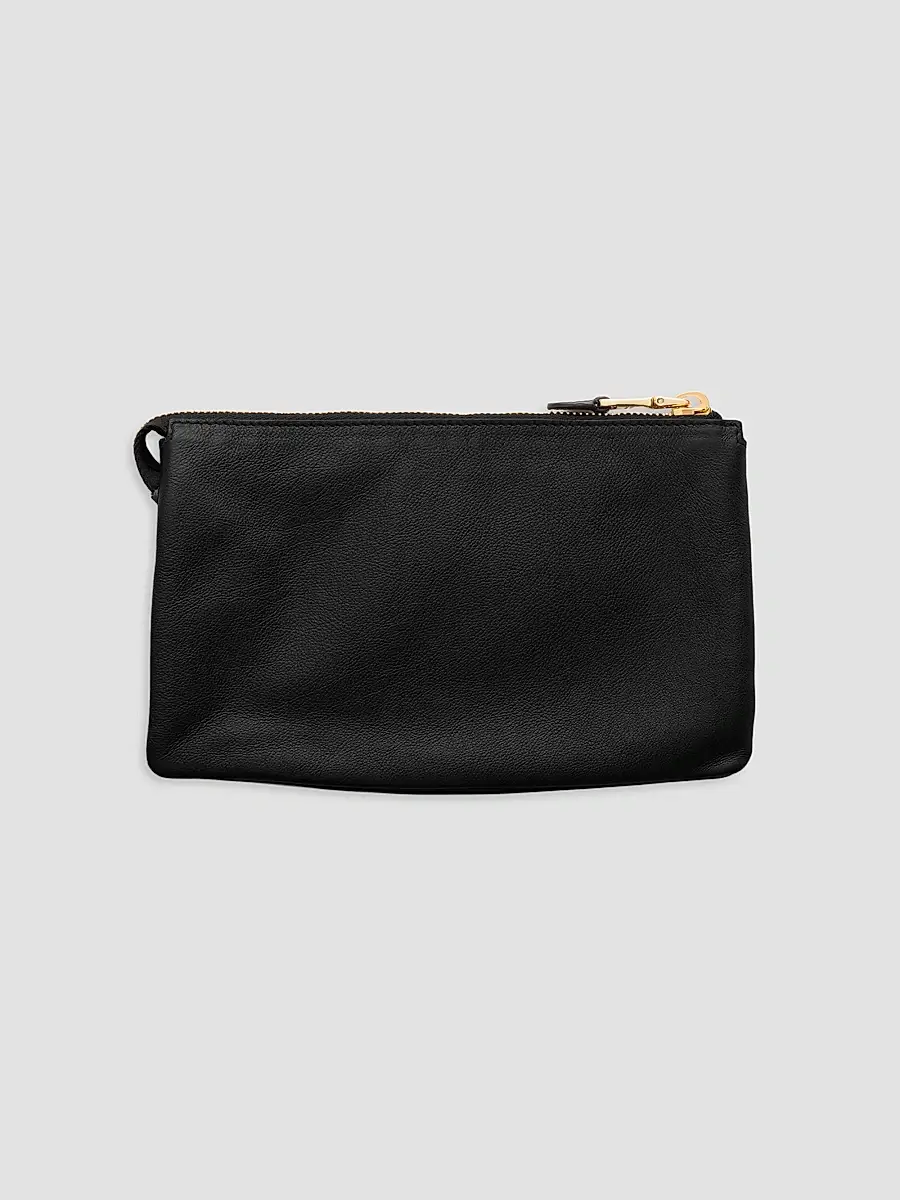 Prada Women's Leather Zipper Pouch | Thumbnail 3 Prada Women's Leather Zipper Pouch | Thumbnail 3