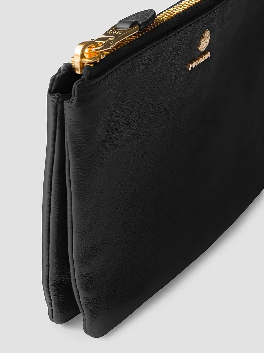Prada Women's Leather Zipper Pouch | Thumbnail 4 Prada Women's Leather Zipper Pouch | Thumbnail 4