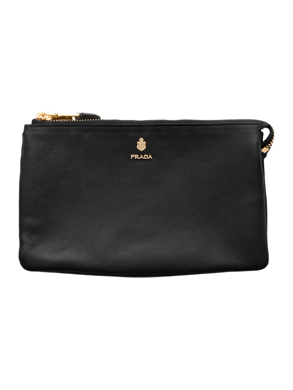 Prada Women's Leather Zipper Pouch