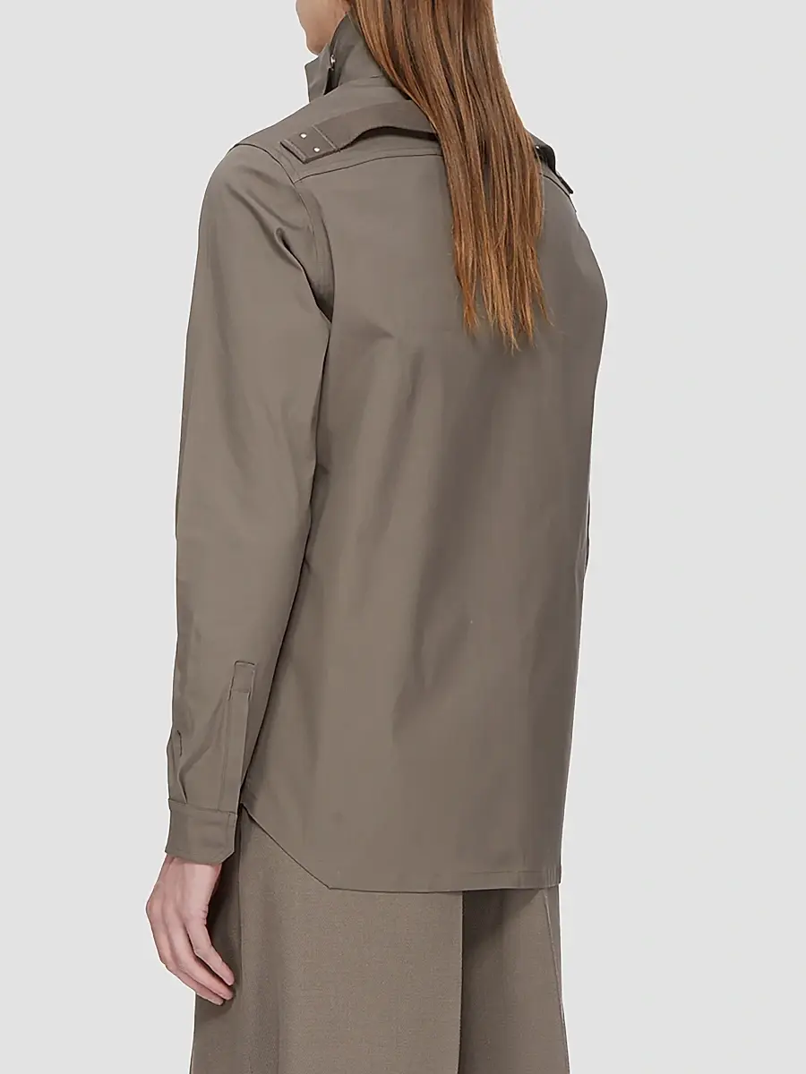 Rick Owens Men's Camicia Stretch-Cotton Shirt | Thumbnail 3 Rick Owens Men's Camicia Stretch-Cotton Shirt | Thumbnail 3