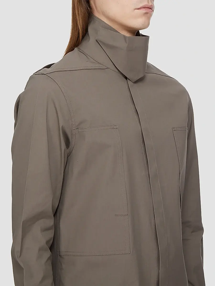 Rick Owens Men's Camicia Stretch-Cotton Shirt | Thumbnail 5 Rick Owens Men's Camicia Stretch-Cotton Shirt | Thumbnail 5