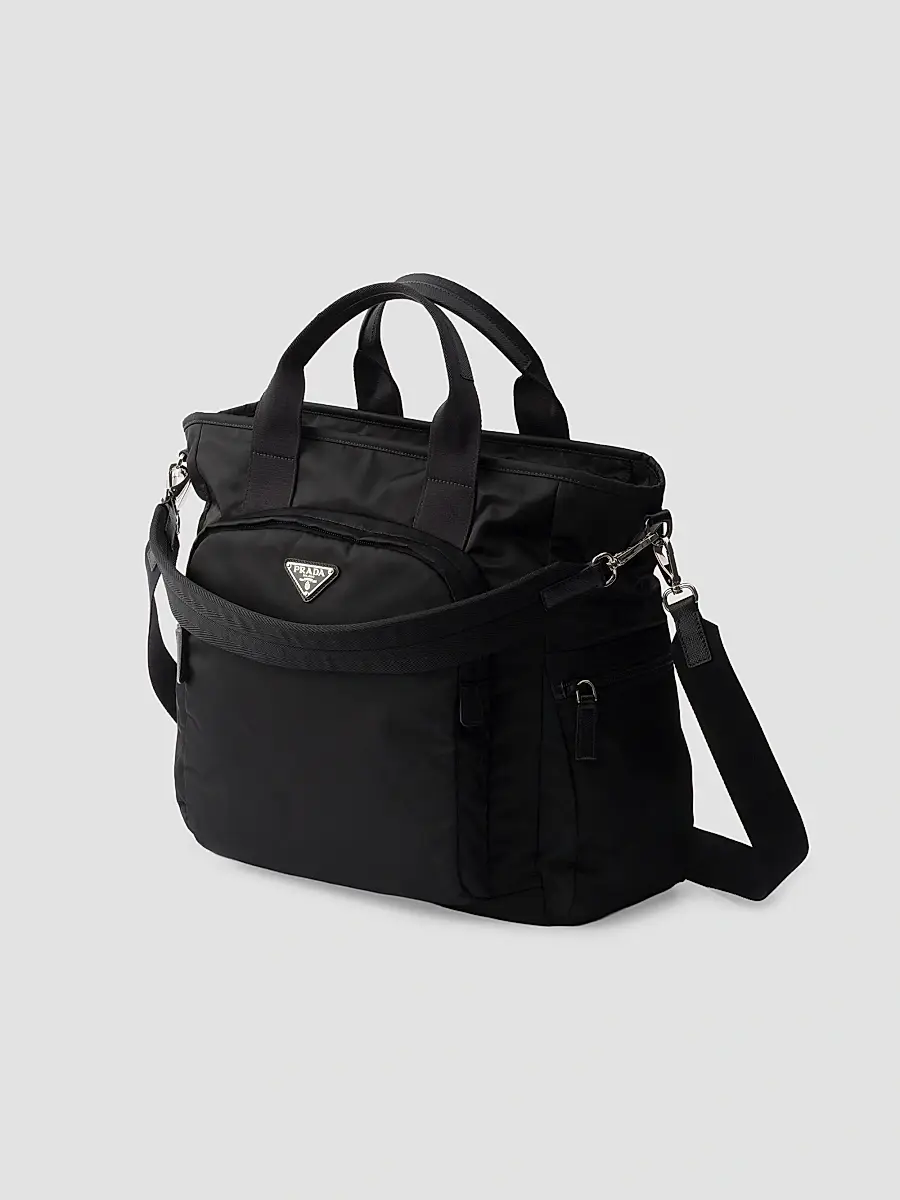 Prada Men's Re-Nylon and Saffiano Leather Tote Bag | Thumbnail 2 Prada Men's Re-Nylon and Saffiano Leather Tote Bag | Thumbnail 2