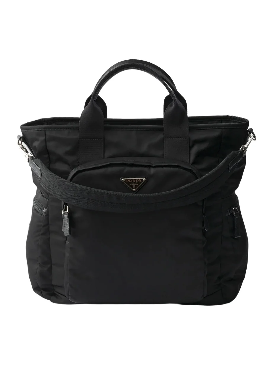 Prada Men's Re-Nylon and Saffiano Leather Tote Bag