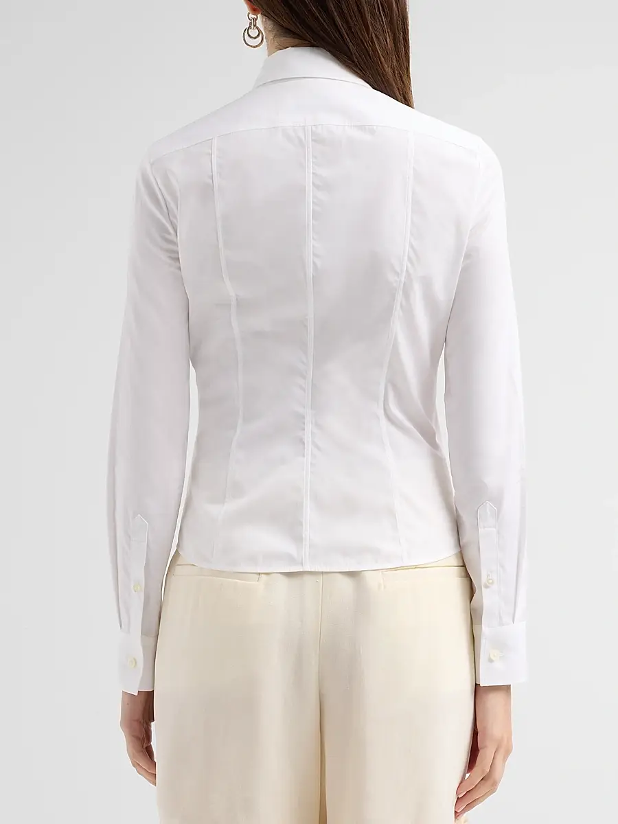 Jil Sander Women's Slim-Fit Cotton Poplin Shirt | Thumbnail 3 Jil Sander Women's Slim-Fit Cotton Poplin Shirt | Thumbnail 3