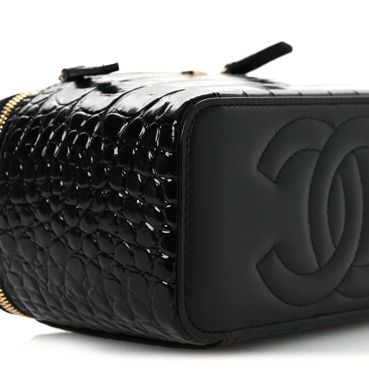 Chanel BlackCrocodile Embossed Crococo Small Top Handle Vanity Case | Thumbnail 6 Chanel BlackCrocodile Embossed Crococo Small Top Handle Vanity Case | Thumbnail 6
