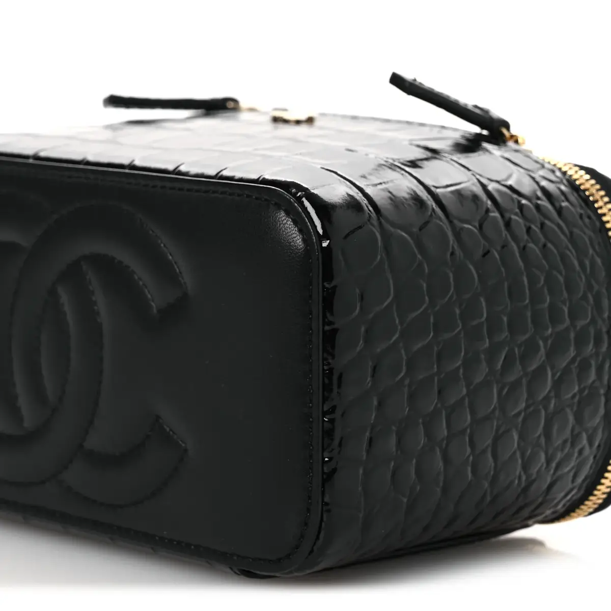 Chanel BlackCrocodile Embossed Crococo Small Top Handle Vanity Case | Thumbnail 7 Chanel BlackCrocodile Embossed Crococo Small Top Handle Vanity Case | Thumbnail 7