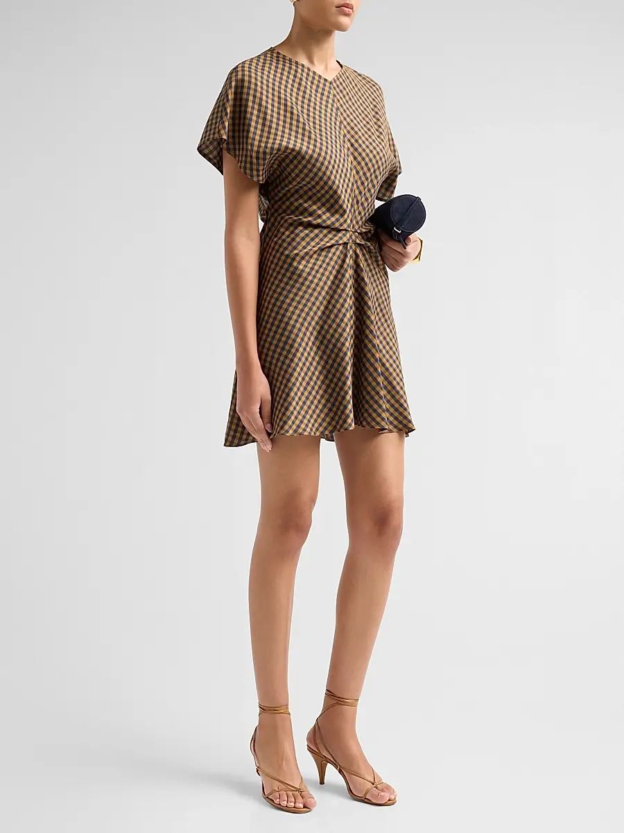 A.L.C. A. L.C. Women's Leni Gingham Mini Dress | Thumbnail 4 A.L.C. A. L.C. Women's Leni Gingham Mini Dress | Thumbnail 4