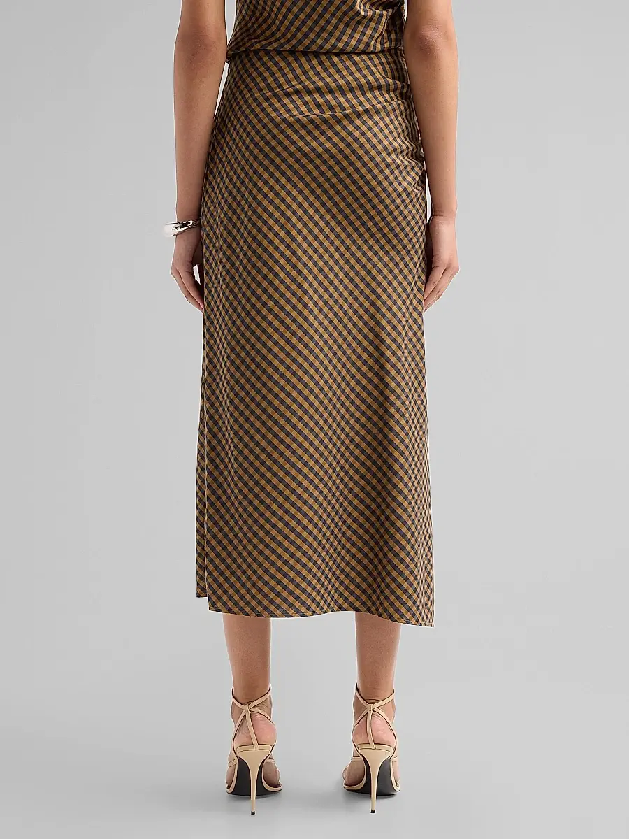 A.L.C. A. L.C. Women's Jean Gingham Midi Skirt | Thumbnail 3 A.L.C. A. L.C. Women's Jean Gingham Midi Skirt | Thumbnail 3