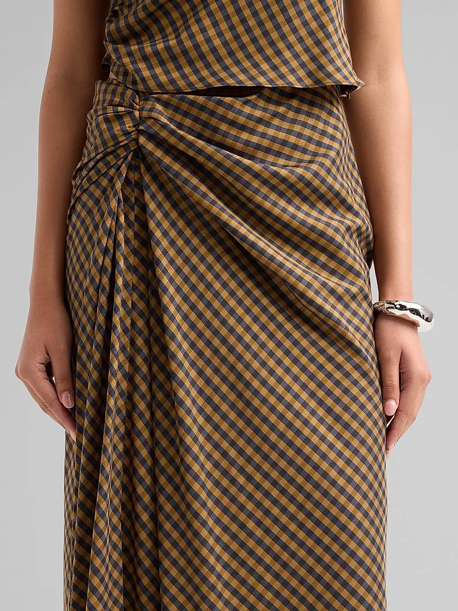 A.L.C. A. L.C. Women's Jean Gingham Midi Skirt | Thumbnail 5 A.L.C. A. L.C. Women's Jean Gingham Midi Skirt | Thumbnail 5