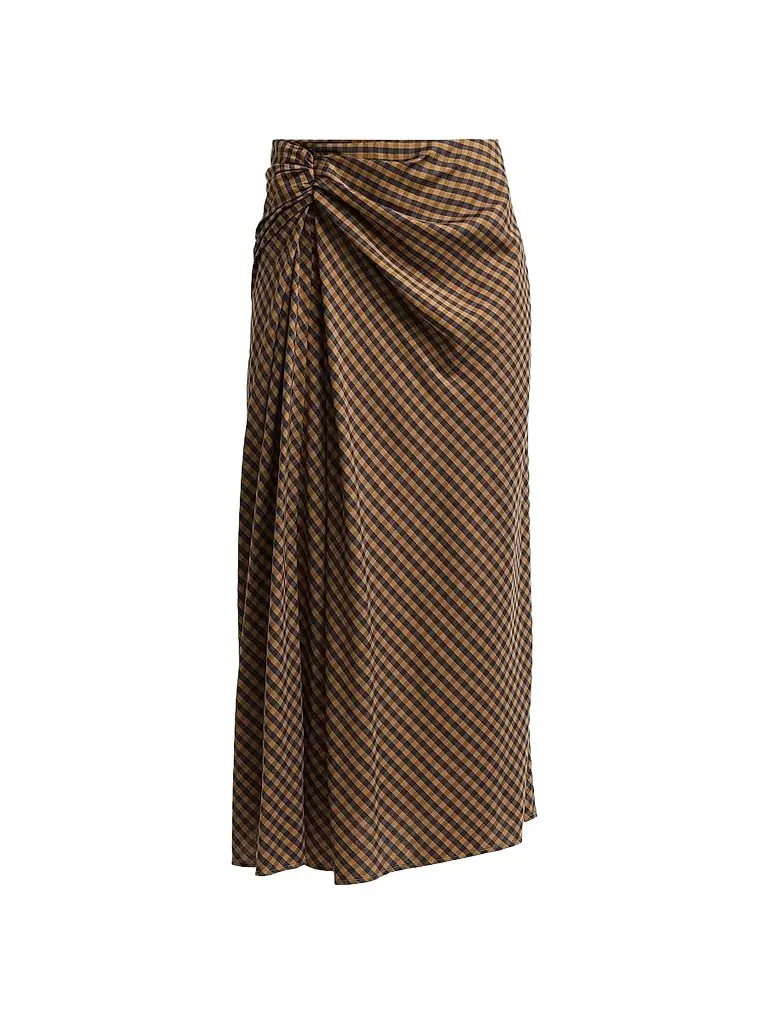 A.L.C. A. L.C. Women's Jean Gingham Midi Skirt