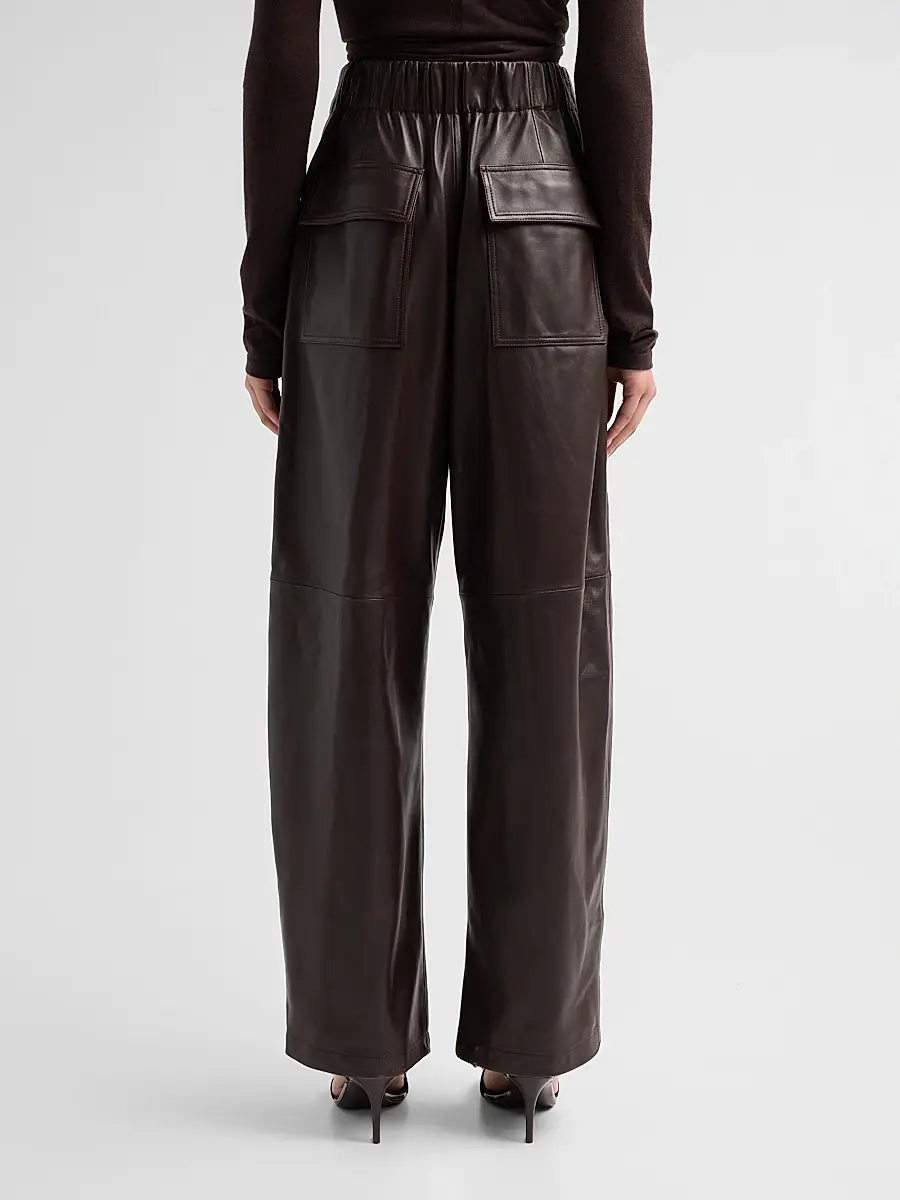 A.L.C. A. L.C. Women's Palmer Leather Barrel-Leg Pants | Thumbnail 3 A.L.C. A. L.C. Women's Palmer Leather Barrel-Leg Pants | Thumbnail 3