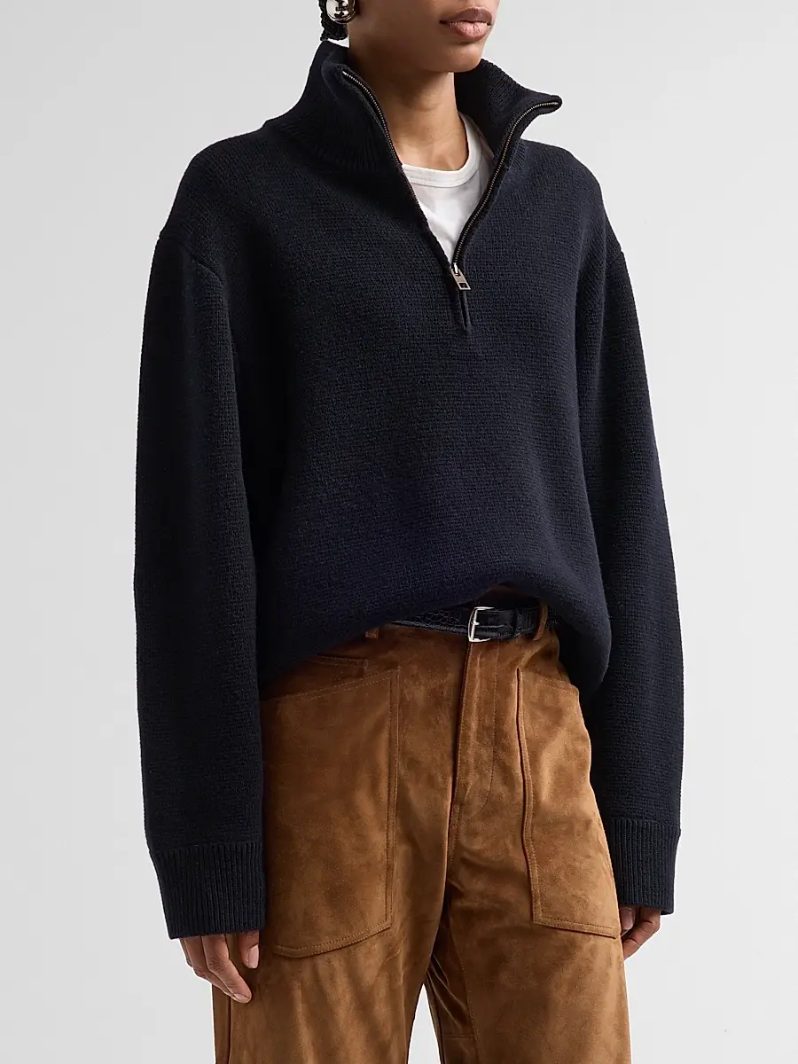 Nili Lotan Women's Axel Wool Vareuse Sweater | Thumbnail 4 Nili Lotan Women's Axel Wool Vareuse Sweater | Thumbnail 4