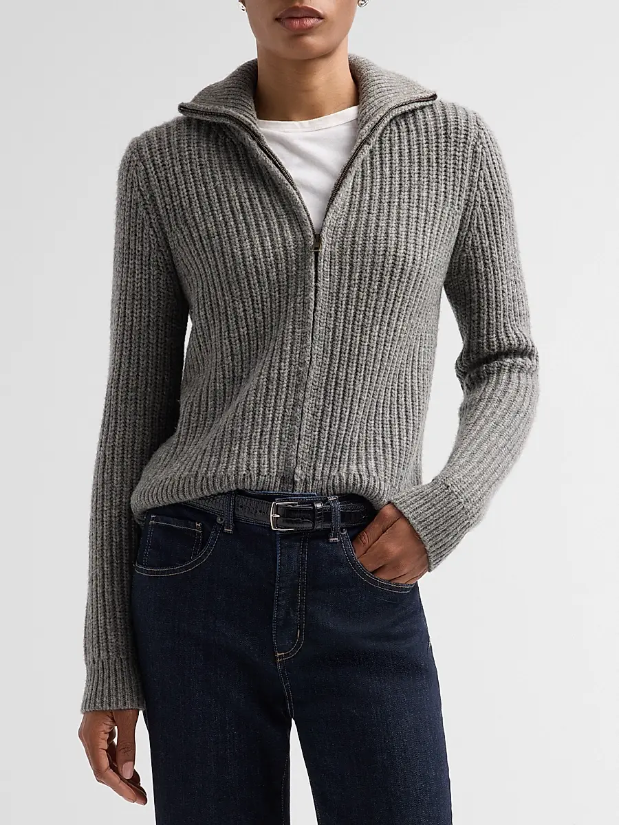 Nili Lotan Women's Arlen Wool-Camelhair Blend Cardigan | Thumbnail 4 Nili Lotan Women's Arlen Wool-Camelhair Blend Cardigan | Thumbnail 4