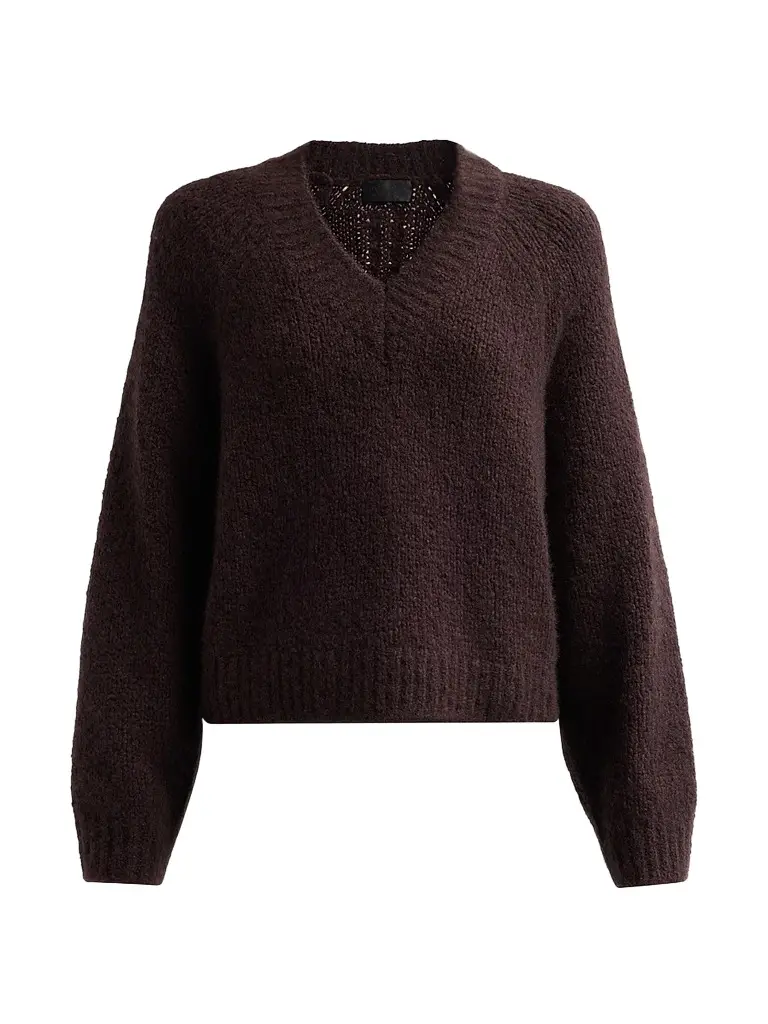 Nili Lotan Women's Isley Cashmere Sweater - Dark Brown | Image 1 Nili Lotan Women's Isley Cashmere Sweater - Dark Brown | Image 1
