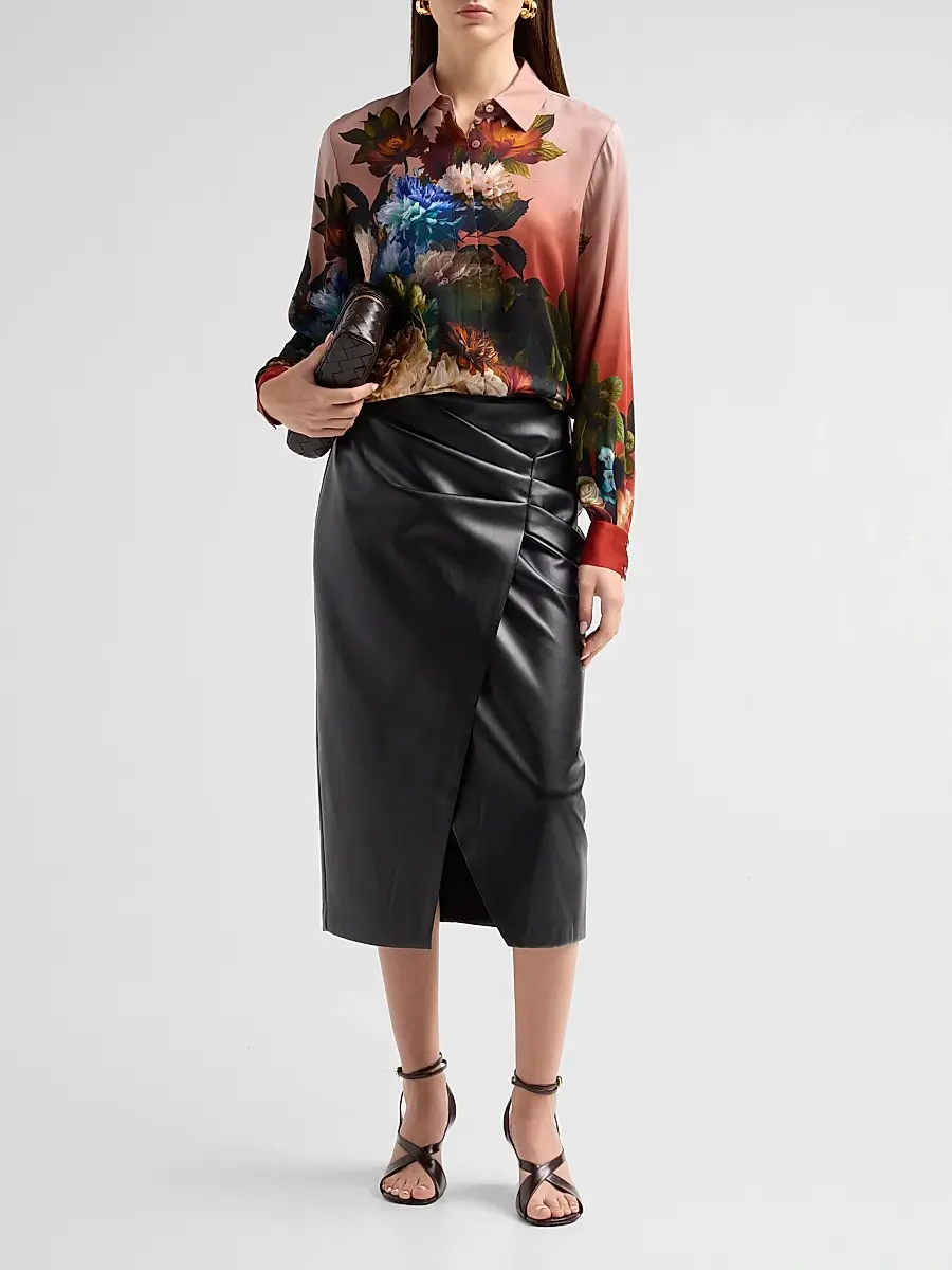 Elie Tahari Women's Shae Floral Silk-Blend Blouse | Thumbnail 2 Elie Tahari Women's Shae Floral Silk-Blend Blouse | Thumbnail 2