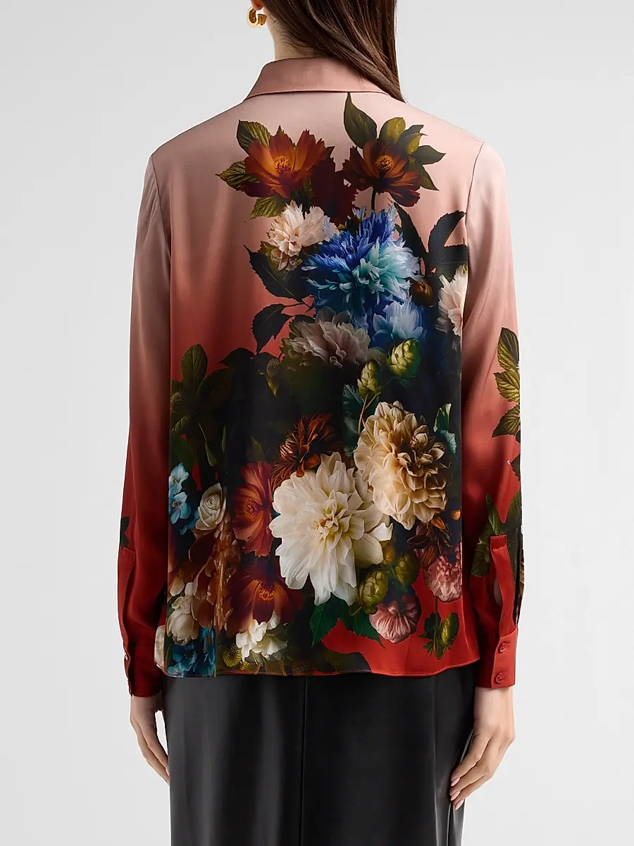 Elie Tahari Women's Shae Floral Silk-Blend Blouse | Thumbnail 3 Elie Tahari Women's Shae Floral Silk-Blend Blouse | Thumbnail 3