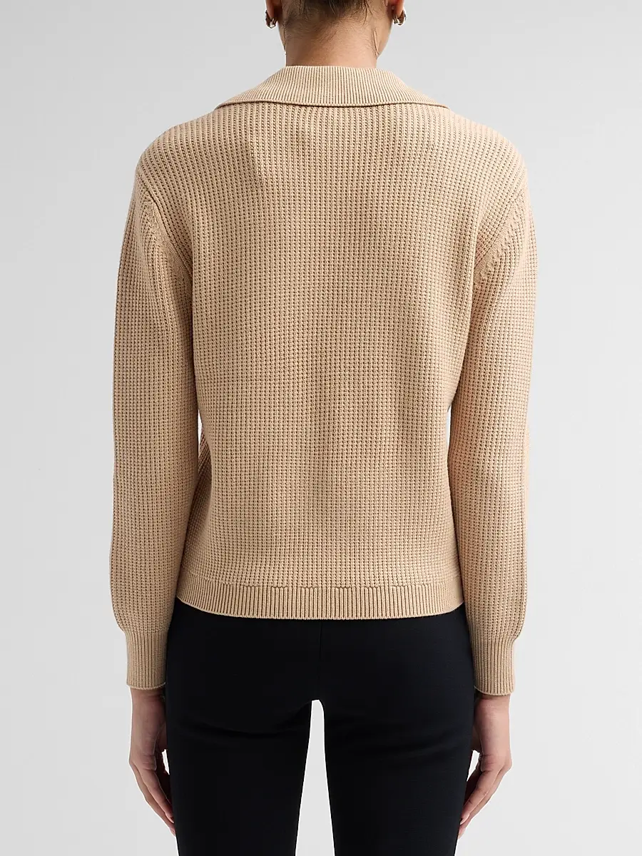 Elie Tahari Women's Marjorie Waffle & Cable-Knit Sweater - Vicuna | Thumbnail 3 Elie Tahari Women's Marjorie Waffle & Cable-Knit Sweater - Vicuna | Thumbnail 3