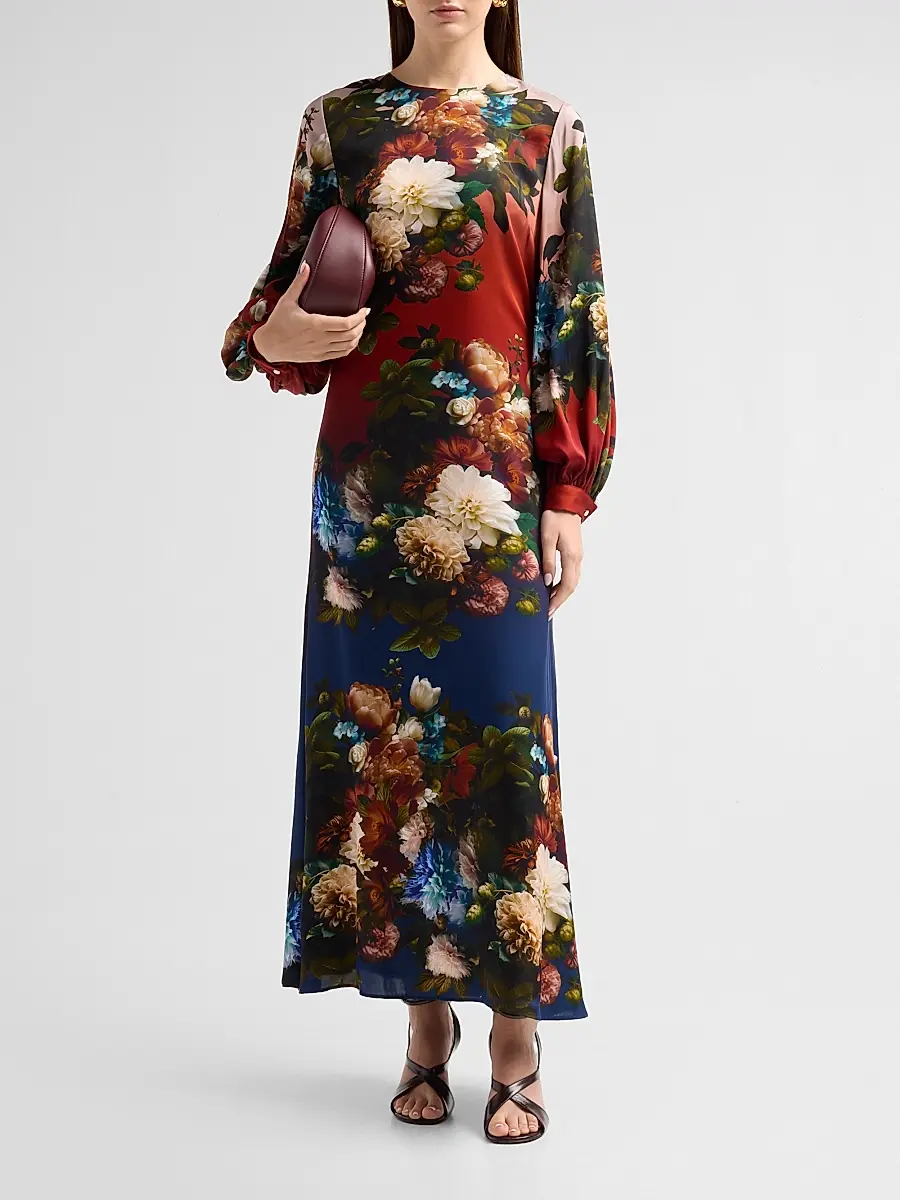 Elie Tahari Women's Renata Floral Silk-Blend Maxi Dress | Thumbnail 2 Elie Tahari Women's Renata Floral Silk-Blend Maxi Dress | Thumbnail 2