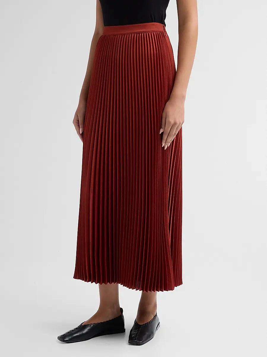 Elie Tahari Women's Rowyn Pleated Midi-Skirt | Thumbnail 4