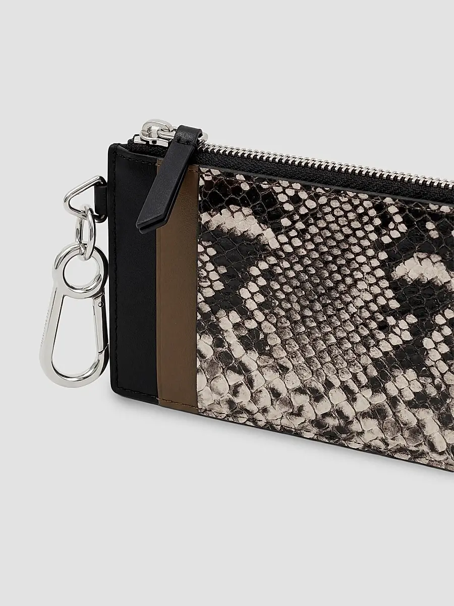Veronica Beard Women's Snakeskin-Embossed Leather Card Holder | Thumbnail 4 Veronica Beard Women's Snakeskin-Embossed Leather Card Holder | Thumbnail 4