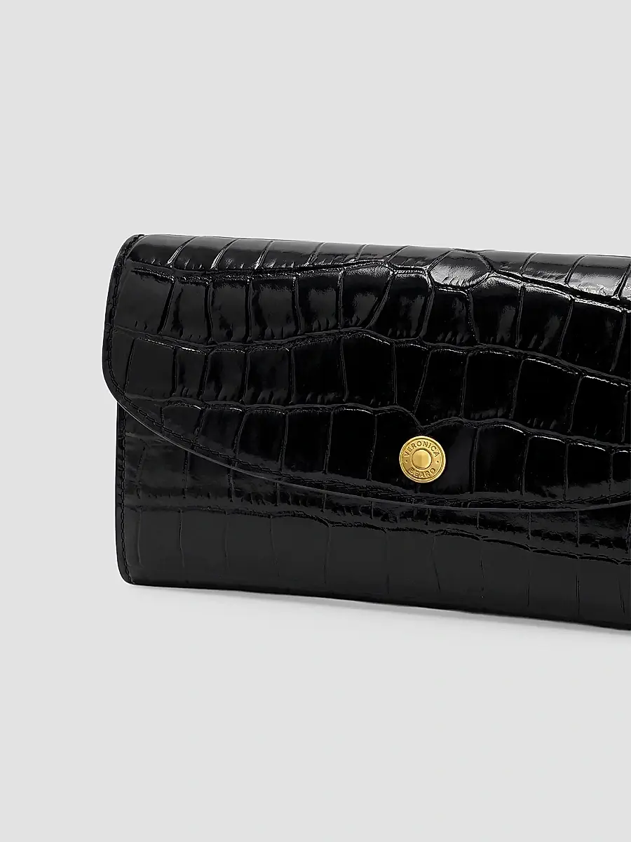 Veronica Beard Women's Croc-Embossed Leather Crossbody Wallet | Thumbnail 3 Veronica Beard Women's Croc-Embossed Leather Crossbody Wallet | Thumbnail 3