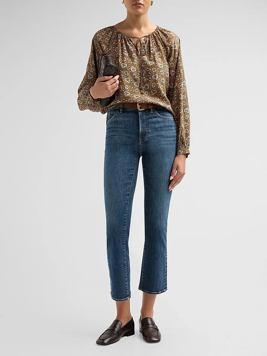 Veronica Beard Women's Milla Slim Straight-Leg Crop Jeans | Thumbnail 2 Veronica Beard Women's Milla Slim Straight-Leg Crop Jeans | Thumbnail 2