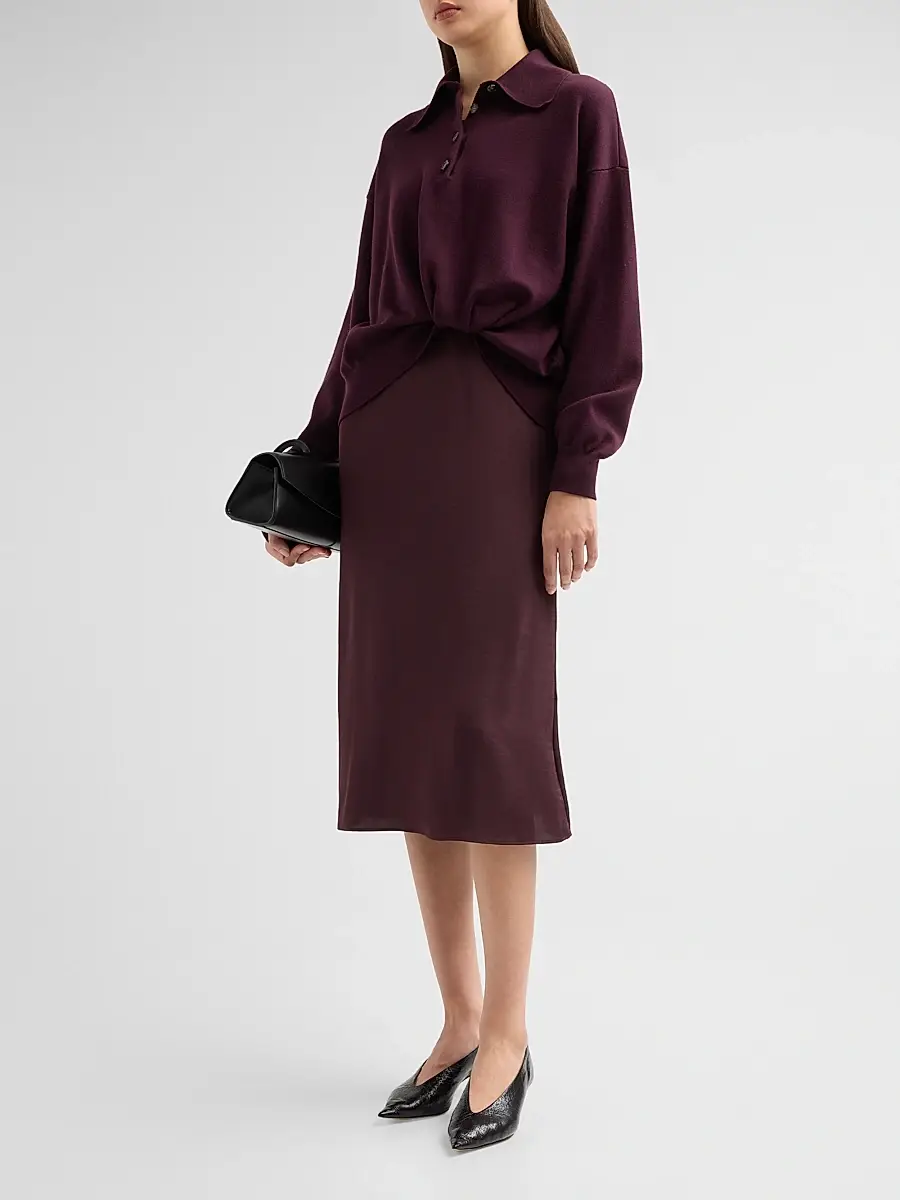 3.1 Phillip Lim Women's Mixed-Media Wool-Blend Midi Dress | Thumbnail 4 3.1 Phillip Lim Women's Mixed-Media Wool-Blend Midi Dress | Thumbnail 4