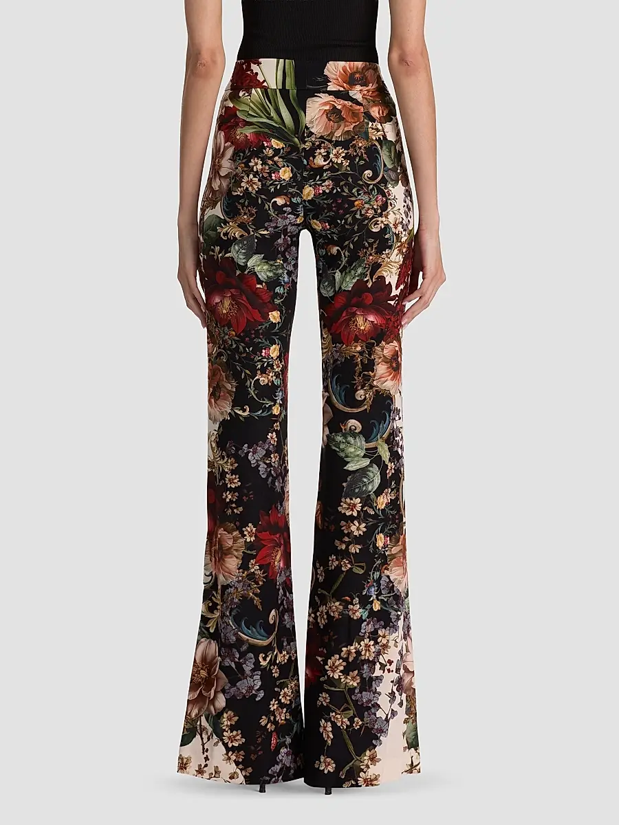 Alice + Olivia Women's Andrew Floral Bootcut Slim Pants | Thumbnail 3 Alice + Olivia Women's Andrew Floral Bootcut Slim Pants | Thumbnail 3