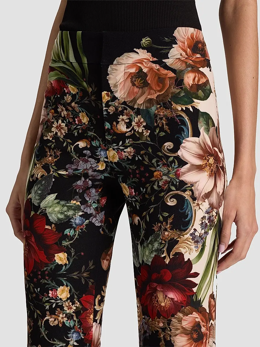 Alice + Olivia Women's Andrew Floral Bootcut Slim Pants | Thumbnail 5 Alice + Olivia Women's Andrew Floral Bootcut Slim Pants | Thumbnail 5