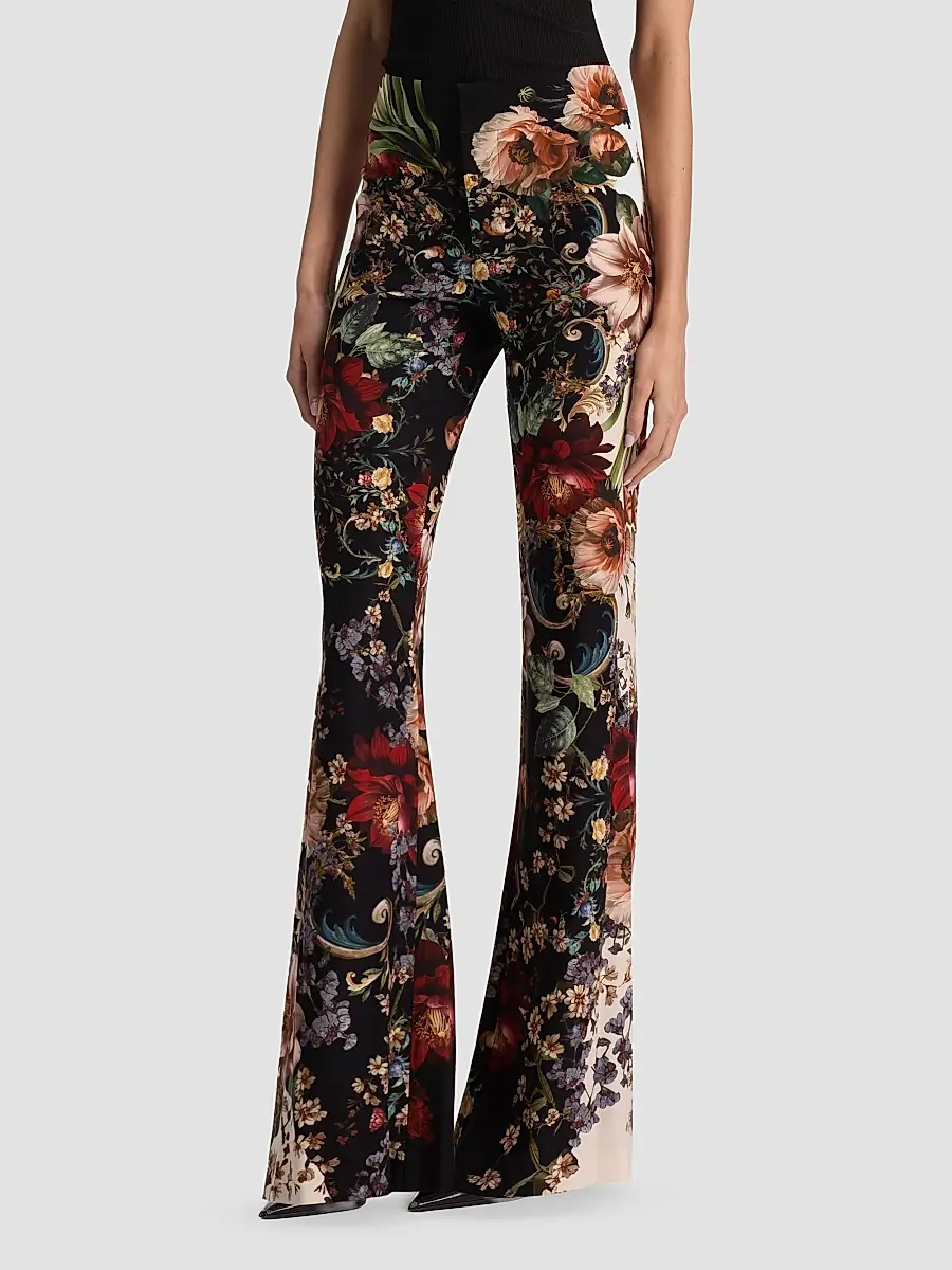 Alice + Olivia Women's Andrew Floral Bootcut Slim Pants | Thumbnail 6 Alice + Olivia Women's Andrew Floral Bootcut Slim Pants | Thumbnail 6