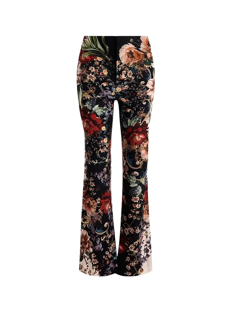 Alice + Olivia Women's Andrew Floral Bootcut Slim Pants - Floral Radiance | Image 1 Alice + Olivia Women's Andrew Floral Bootcut Slim Pants - Floral Radiance | Image 1