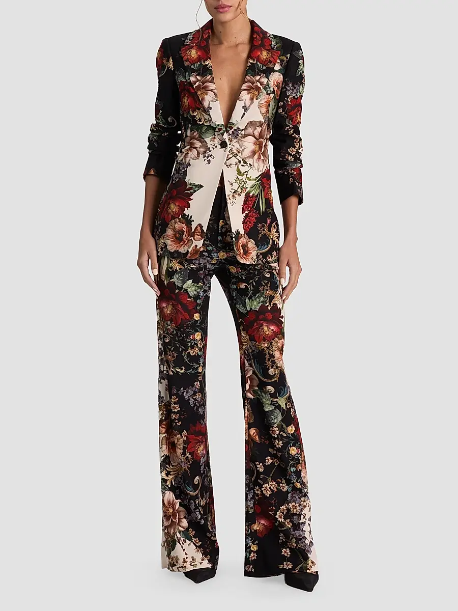 Alice + Olivia Women's Breann Floral Fitted Blazer | Thumbnail 2