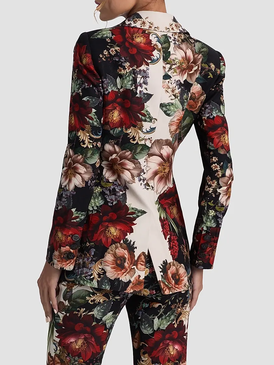 Alice + Olivia Women's Breann Floral Fitted Blazer | Thumbnail 3