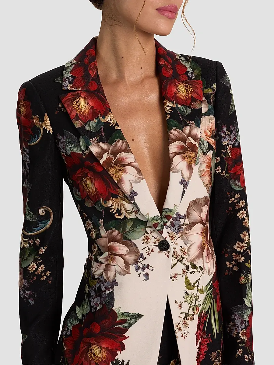 Alice + Olivia Women's Breann Floral Fitted Blazer | Thumbnail 5