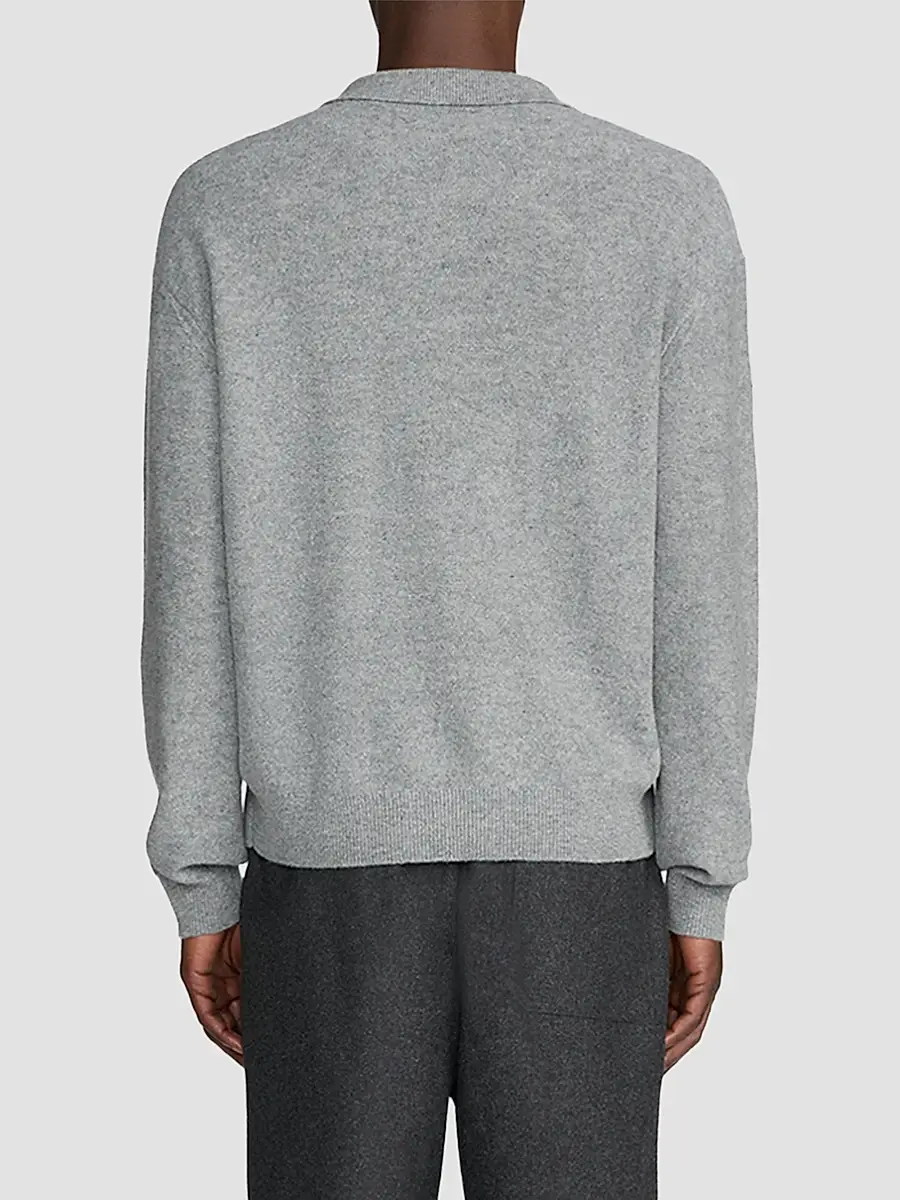 Frame Men's Boiled Wool Polo Sweater | Thumbnail 3 Frame Men's Boiled Wool Polo Sweater | Thumbnail 3