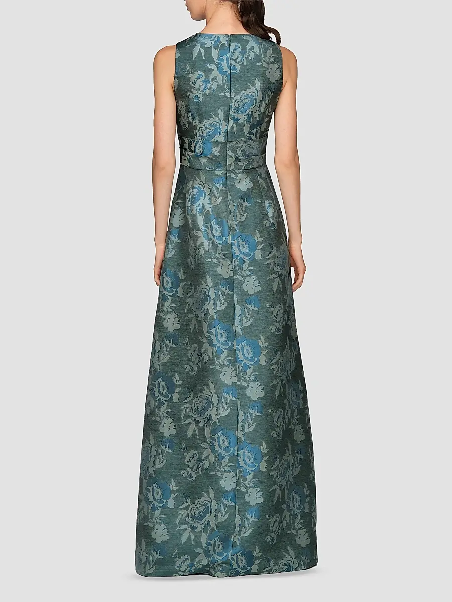 Kay Unger Women's Cameron Floral A-Line Gown | Thumbnail 3 Kay Unger Women's Cameron Floral A-Line Gown | Thumbnail 3