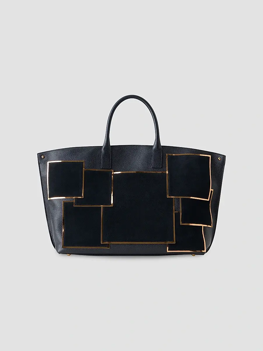 Akris Women's Ai Medium Metallic Patchwork Leather Top-Handle Bag | Thumbnail 2 Akris Women's Ai Medium Metallic Patchwork Leather Top-Handle Bag | Thumbnail 2