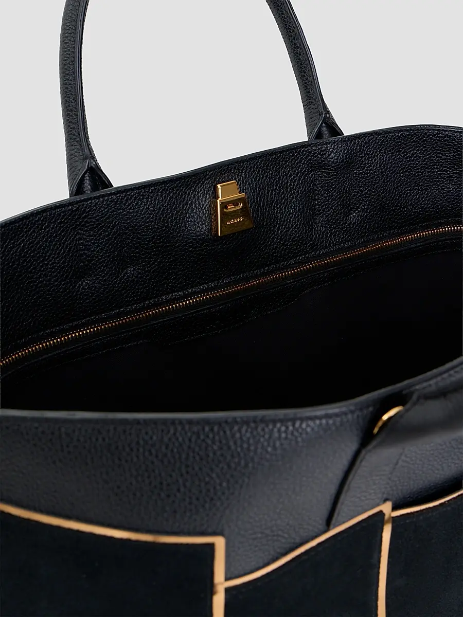 Akris Women's Ai Medium Metallic Patchwork Leather Top-Handle Bag | Thumbnail 4 Akris Women's Ai Medium Metallic Patchwork Leather Top-Handle Bag | Thumbnail 4
