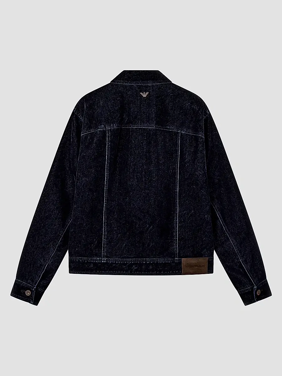 Emporio Armani Men's Flocked Denim Jacket | Thumbnail 2 Emporio Armani Men's Flocked Denim Jacket | Thumbnail 2