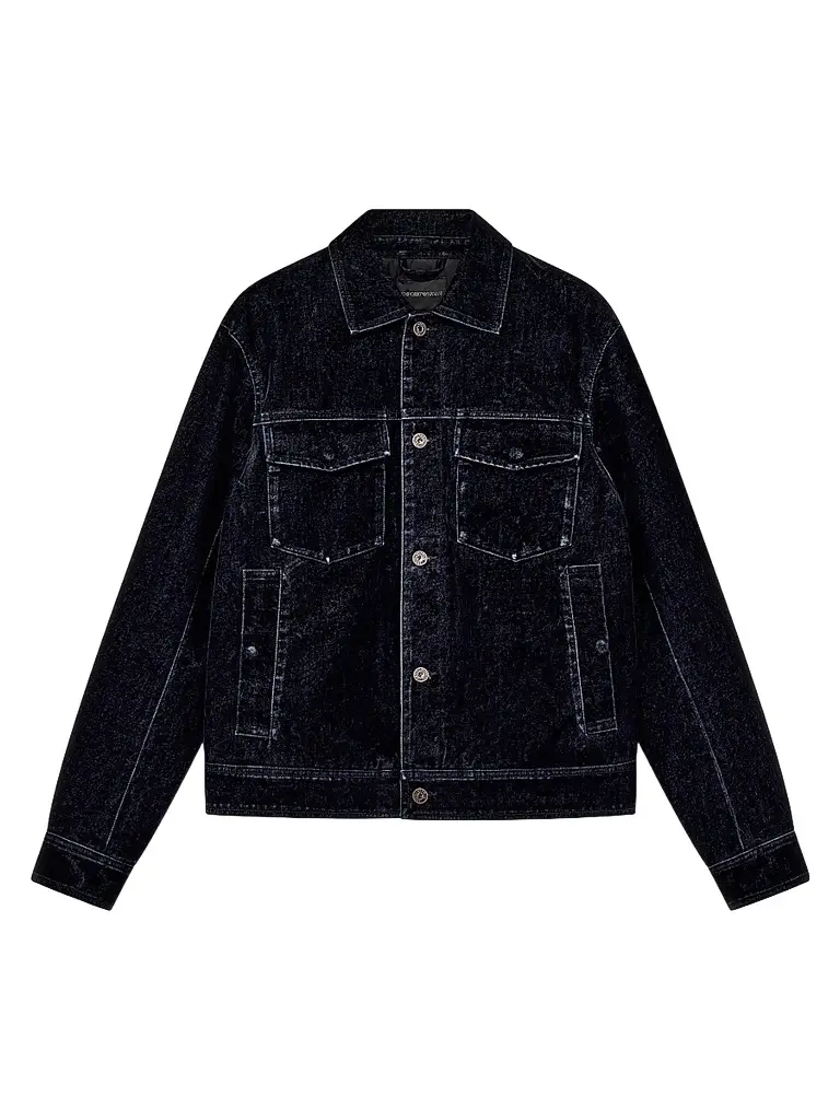 Emporio Armani Men's Flocked Denim Jacket