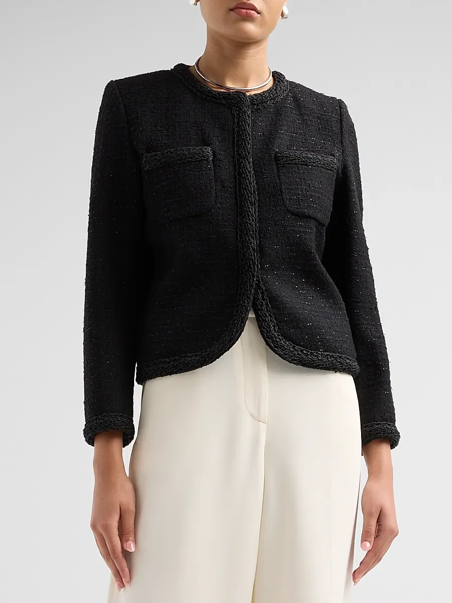 Fabiana Filippi Women's Sequined Virgin Wool-Blend Blazer | Thumbnail 4 Fabiana Filippi Women's Sequined Virgin Wool-Blend Blazer | Thumbnail 4