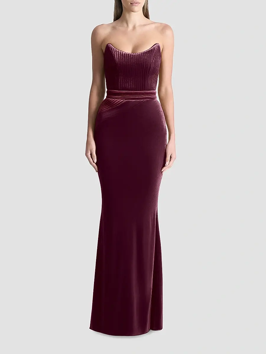 Zhivago Women's Reine De Reinettes Velvet Strapless Gown | Thumbnail 2