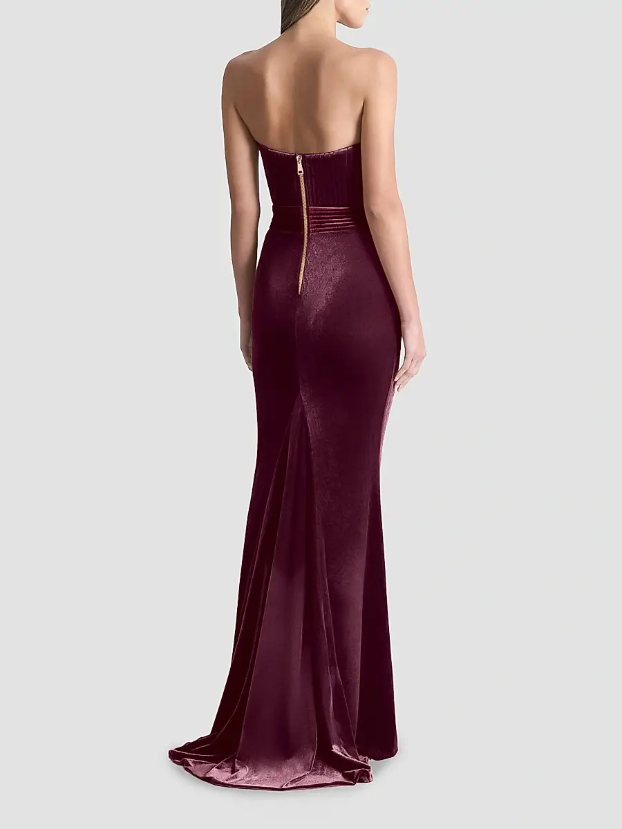 Zhivago Women's Reine De Reinettes Velvet Strapless Gown | Thumbnail 3