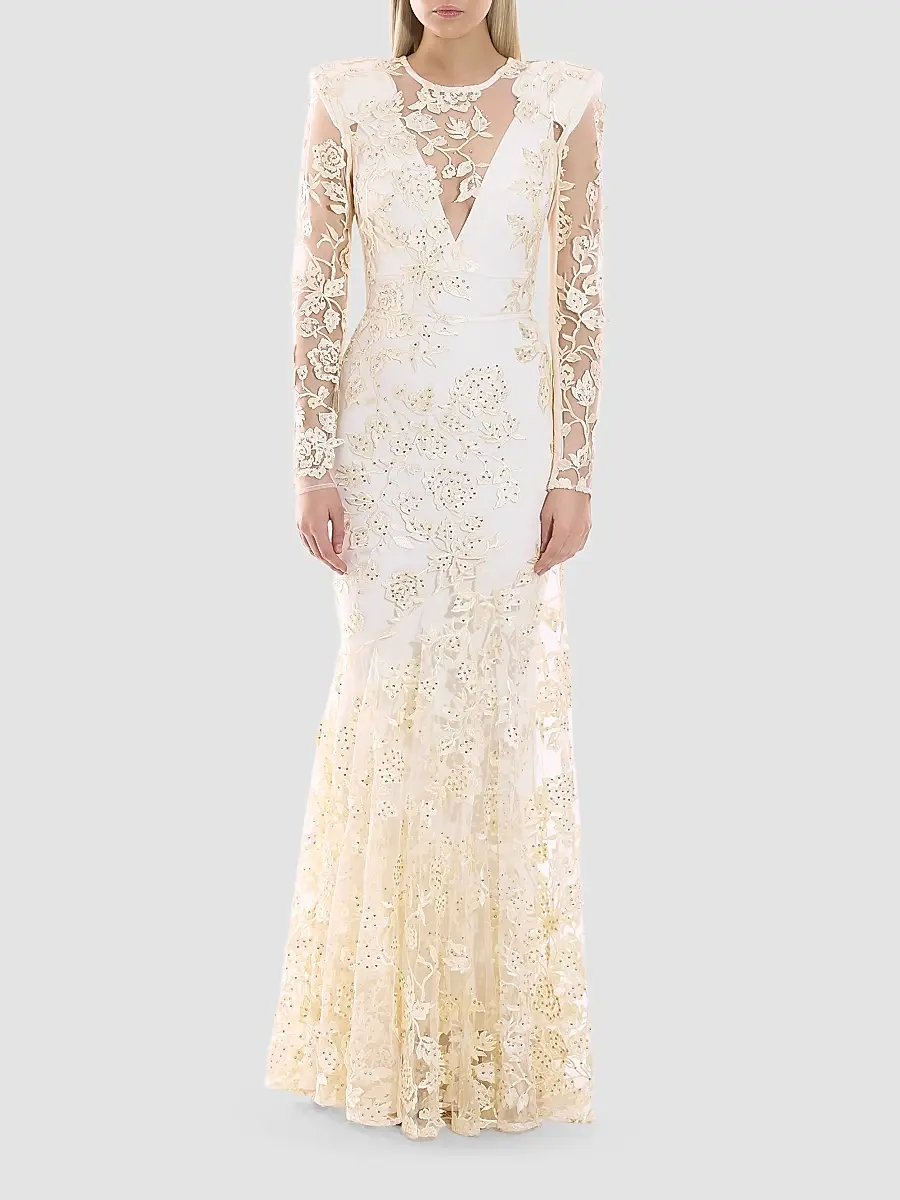 Zhivago Women's Poetry Remains Sequin-Embellished Mermaid Gown | Thumbnail 2