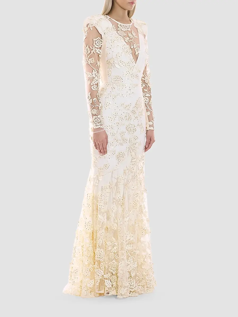Zhivago Women's Poetry Remains Sequin-Embellished Mermaid Gown | Thumbnail 4