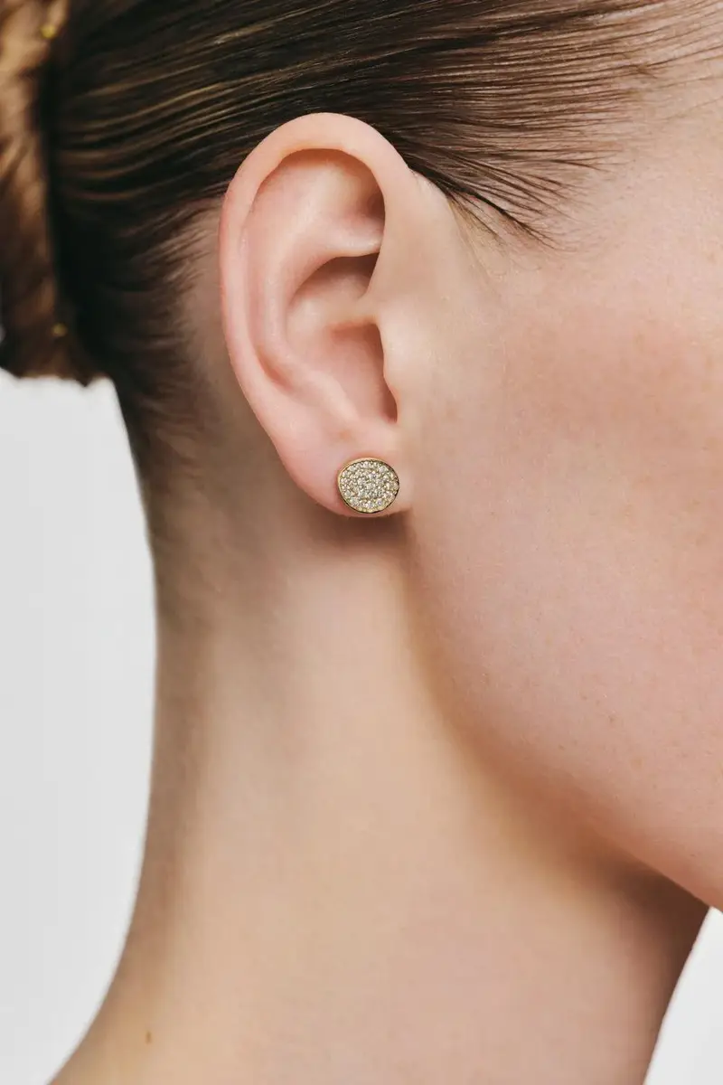GUZEMA FINE JEWELRY Diamond Classic Flat Stud Earrings | Thumbnail 2 GUZEMA FINE JEWELRY Diamond Classic Flat Stud Earrings | Thumbnail 2